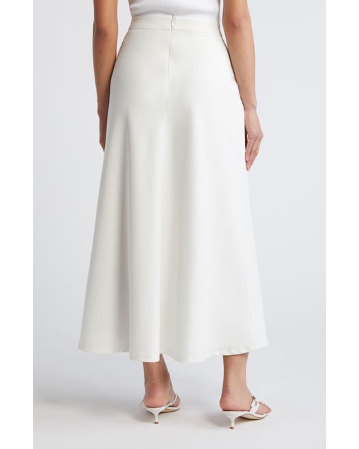 Halogen® White Halogen(r) Center Seam Midi Skirt