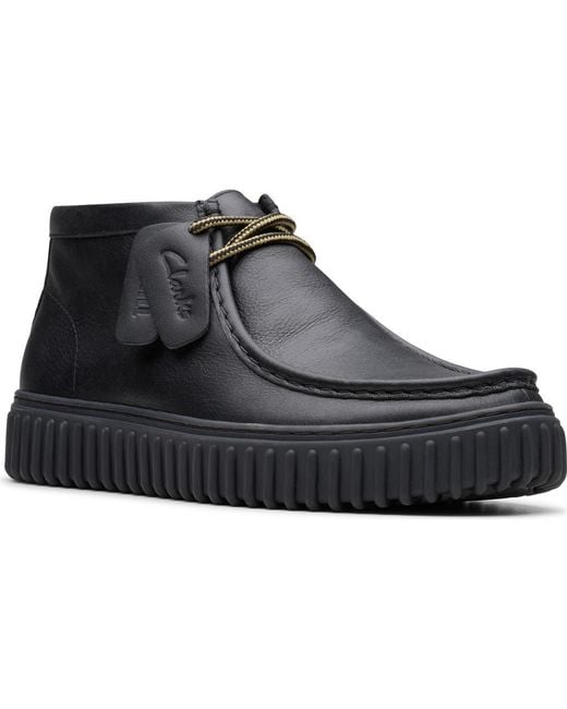 Clarks Black Torhill Hi Chukka Boot for men
