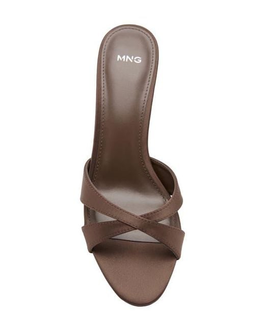 Mango Brown Slide Sandal