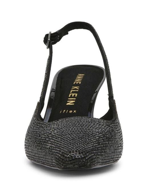 Anne Klein Black Rosel Slingback Pump