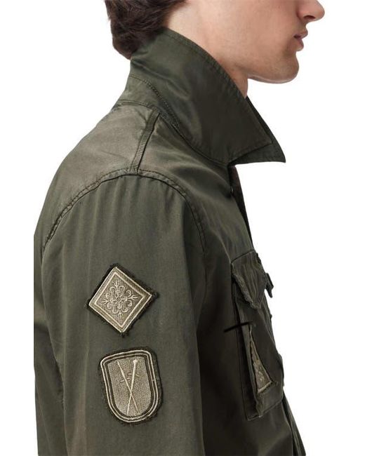 John Varvatos Green Kade Patch Field Jacket for men