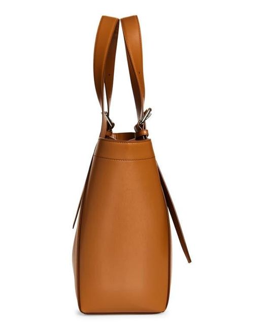 Stella McCartney Brown Biker Perforated Logo Faux Leather Tote