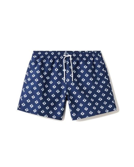 Mango Blue Print Swim Trunks for men