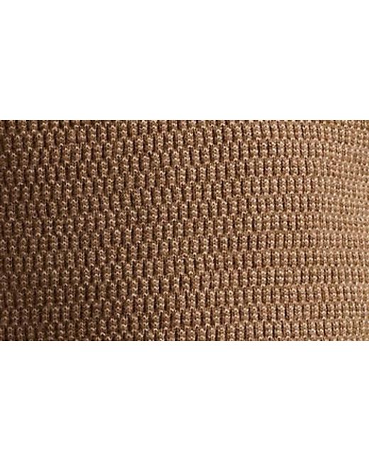 Polo Ralph Lauren Brown Textured Wool Quarter Zip Sweater for men