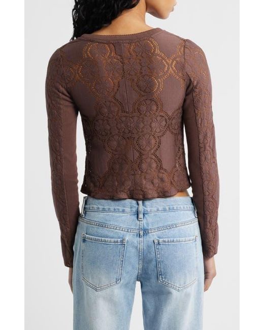 Free People Brown Jae Button-Up Top