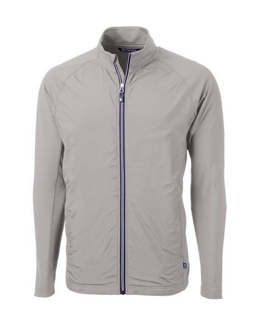 Cutter & Buck Gray Adapt Knit Full Zip Jacket for men