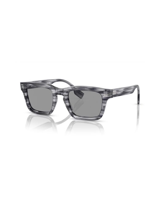 Burberry Gray 51mm Rectangular Sunglasses for men