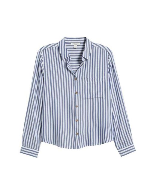 Beach Lunch Lounge Blue Candace Stripe Button-Up Shirt