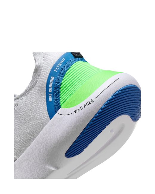 Nike White Free Run Flyknit Next Nature Running Shoe for men