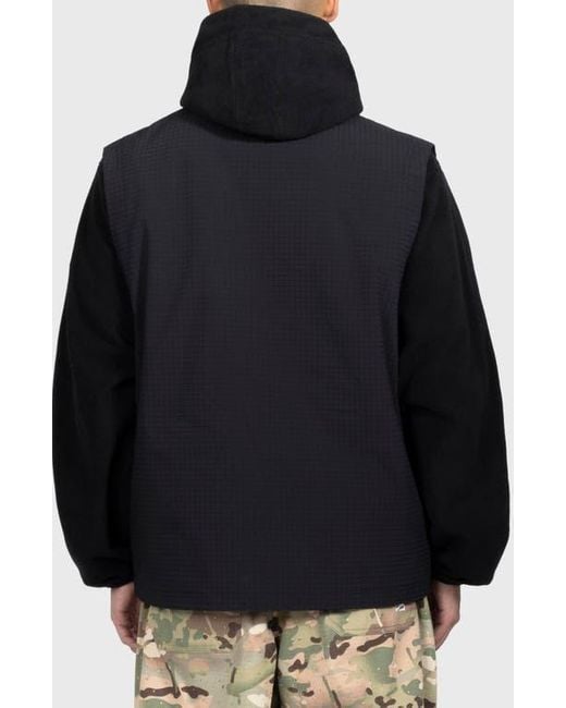 Pleasures Black Overture Convertible Jacket for men