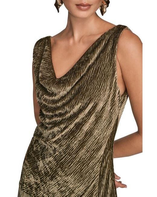 Donna Karan Cowl Neck Sleeveless Velvet Midi Cocktail Dress in Natural | Lyst Donna Karan Cowl Neck Sleeveless Velvet Midi Cocktail Dress in Natural | Lyst