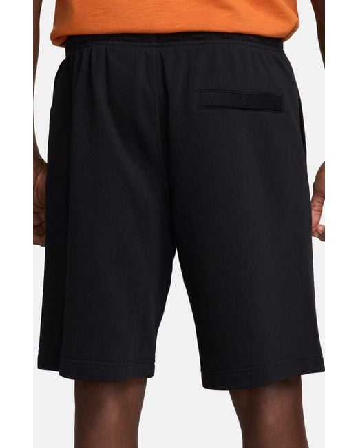 Nike Black Sportswear Club French Terry Varsity Shorts for men