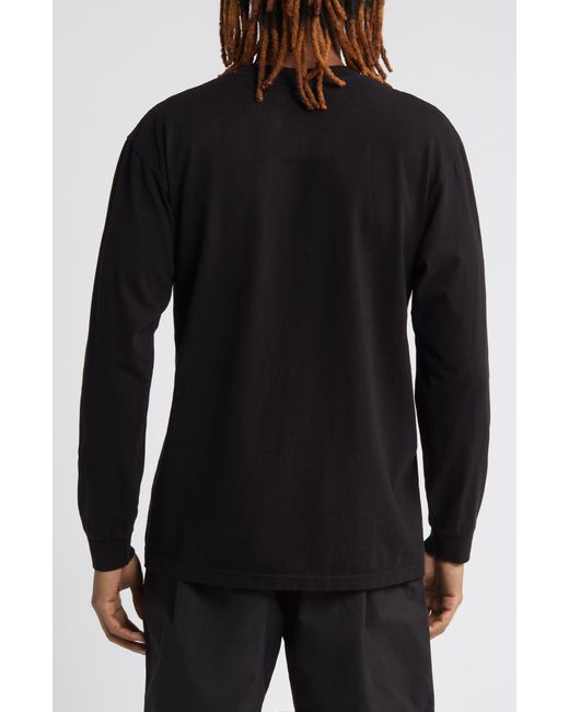 Afield Out Black Petals Long Sleeve Cotton Graphic T-shirt for men