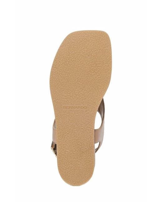 Bernardo Brown Concord Demi-Wedge Sandal