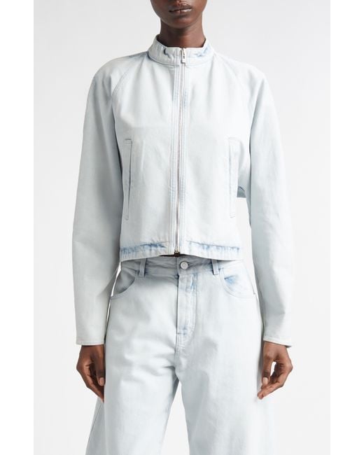 Alaïa Gray Round Denim Jacket