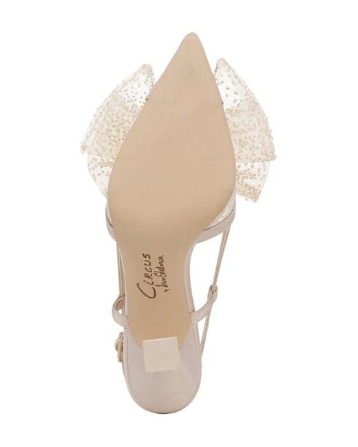 Circus by Sam Edelman White Tess Pointed Toe Slingback Pump