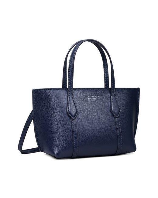 Tory Burch Blue Mini Perry Tote
