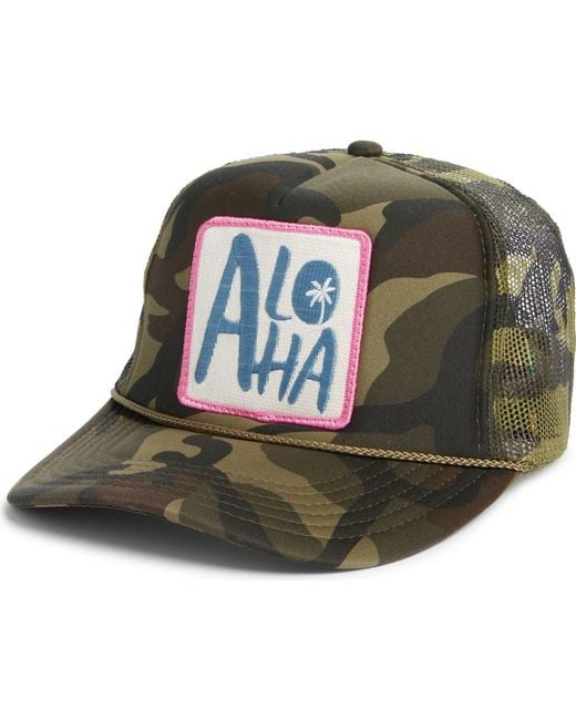 Friday Feelin Green Aloha Patch Trucker Hat