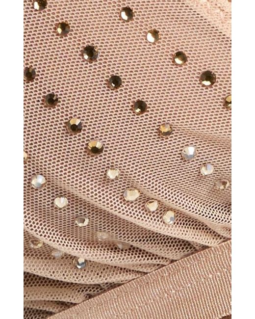 Etam Brown Effusion Crystal Detail Triangle Bra