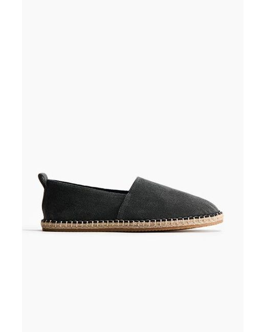 H&M Black Canvas Espadrilles for men