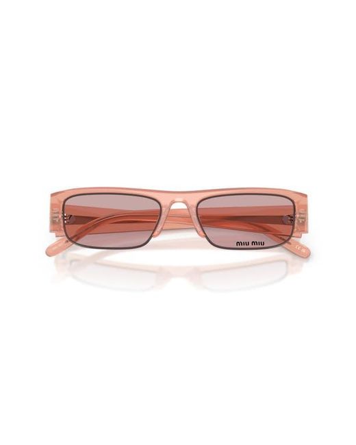 Miu Miu Pink 54Mm Rectangular Sunglasses