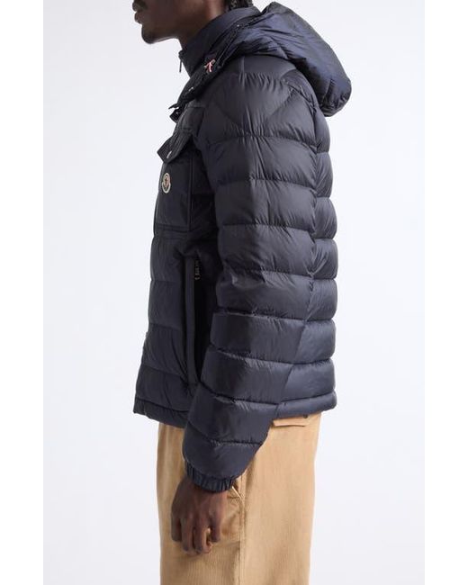 Moncler Blue Verith Hooded Down Jacket for men