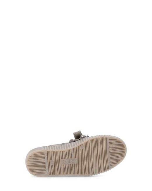Gabor Brown Leather Platform Sneaker
