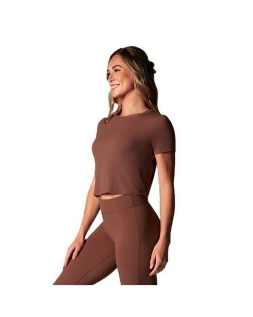 Tavi Brown Ribbed Tee