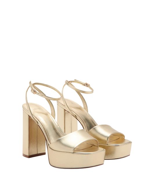 Mango Natural Ankle Strap Platform Sandal