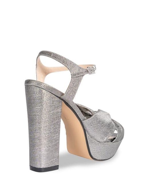 Touch Ups Gray Sailor Ankle Strap Platform Sandal