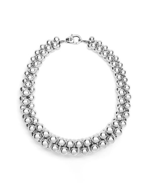 Lagos Metallic Caviar Bubbly Beaded Collar Necklace