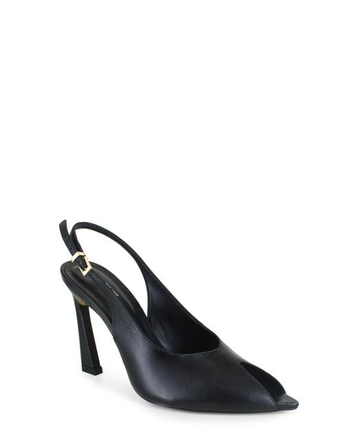 Kenneth Cole Black Priya Slingback Peep Toe Pump