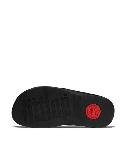 Fitflop Black Surfa Sequin Toe-Post Sandals