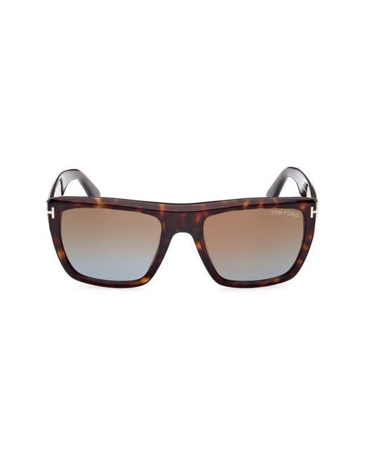 Tom Ford Brown Alberto 55Mm Gradient Square Sunglasses for men