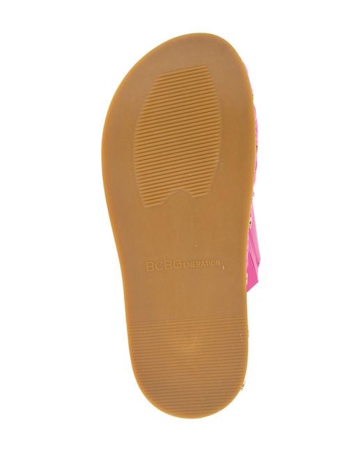 BCBGMAXAZRIA Pink Bindie Slide Sandal