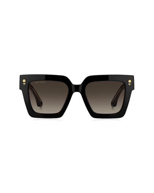 Etro Black 52Mm Square Sunglasses