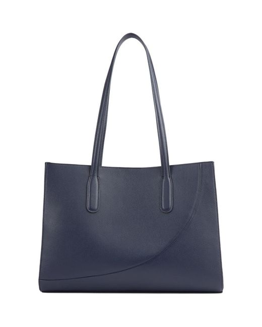 L.K.Bennett Blue Olivia Oliod Leather Tote