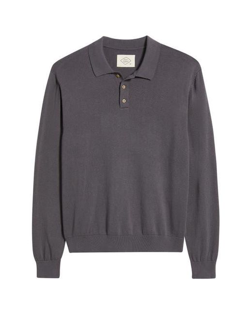 Alex Crane Blue Feather Organic Cotton Polo Sweater for men
