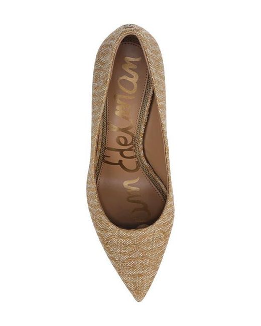 Sam Edelman Brown Hazel Raffia Pointed Toe Pump