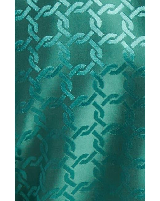 Veronica Beard Green Issel Chain Print Tie Waist Jacket