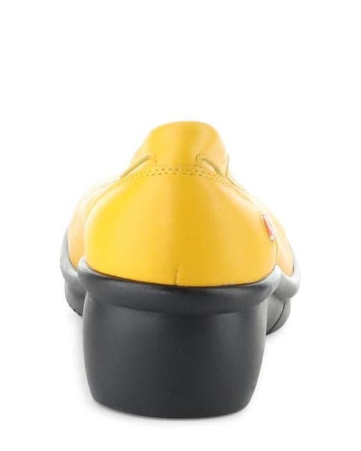 Softinos Yellow Rem Platform Wedge Pump