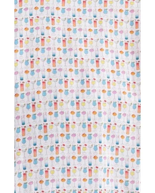 Johnnie-o White 5 O'Clock Somewhere Short Sleeve Linen & Lyocell Button-Up Shirt for men