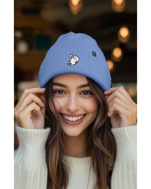 Alix Blue Heartly Ghost Beanie