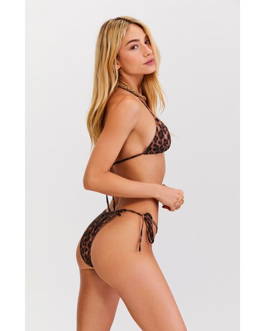 Sunkissed Brown Le Triangle Tie Side Pattern Bikini Bottom
