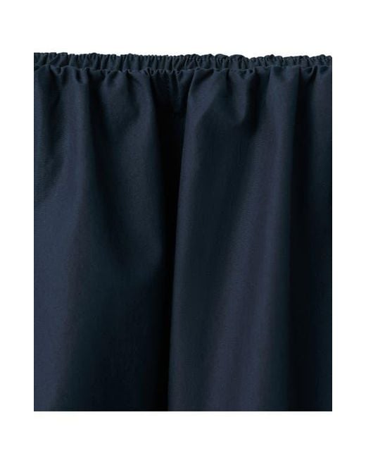 Mango Blue Cotton Midi Skirt