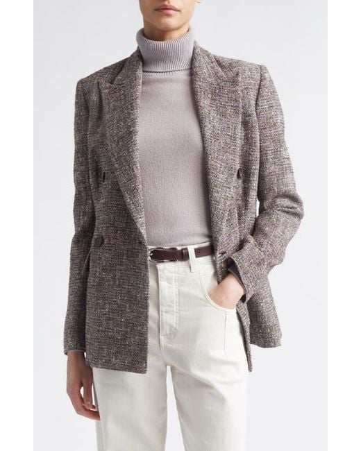 Eleventy Brown Double Breasted Wool Blend Jacket