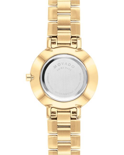 Movado Metallic Faceto Diamond Bracelet Watch