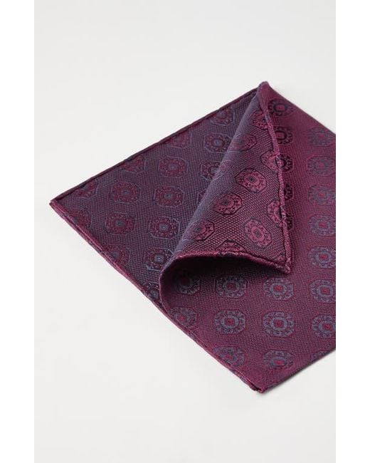 Brunello Cucinelli Purple Pocket Square With Pattern for men