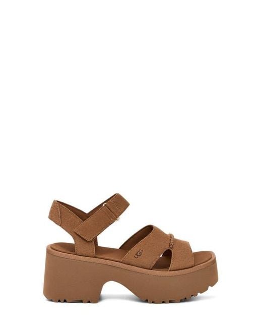 Ugg Brown New Heights Platform Sandal