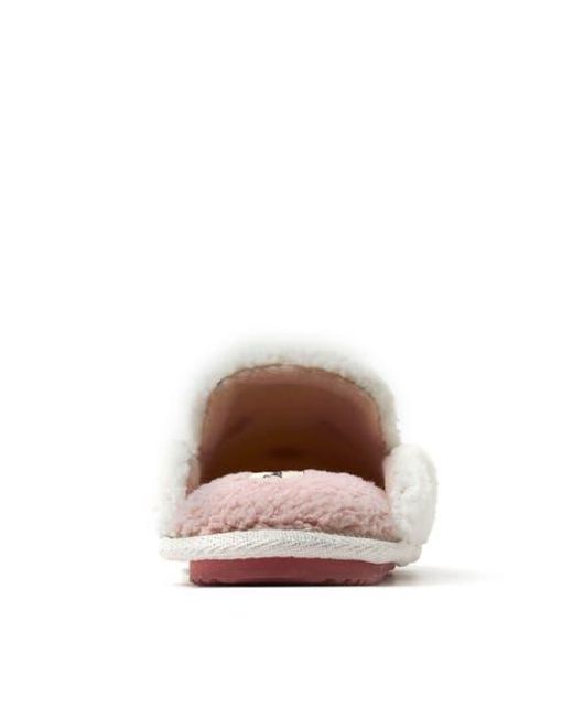 Dearfoams White Valentines Day Hearts Scuff Slipper
